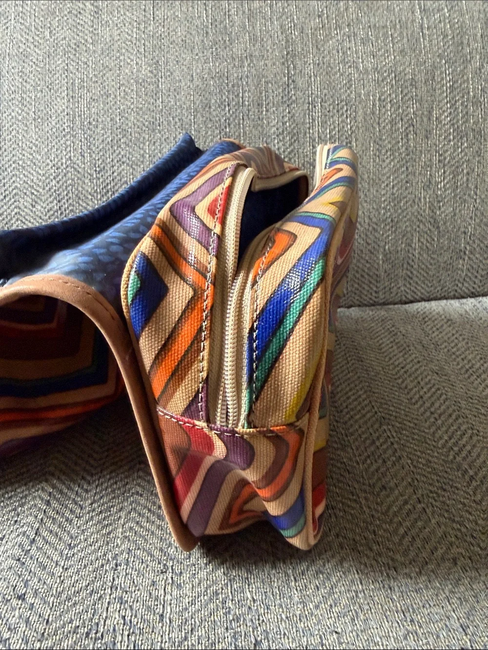 Fossil Multicolored Coated Canvas Cosmetic Bag